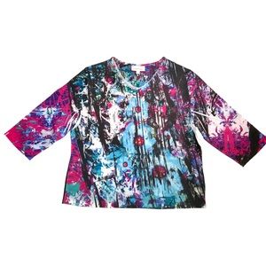 Breckenridge XL V-neck multicolored blouse